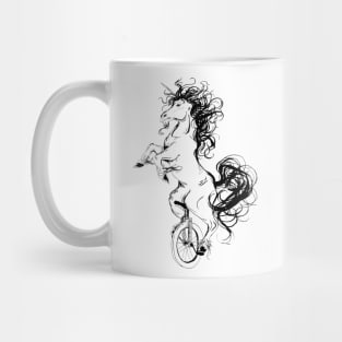 Unicorn on a Unicycle Mug